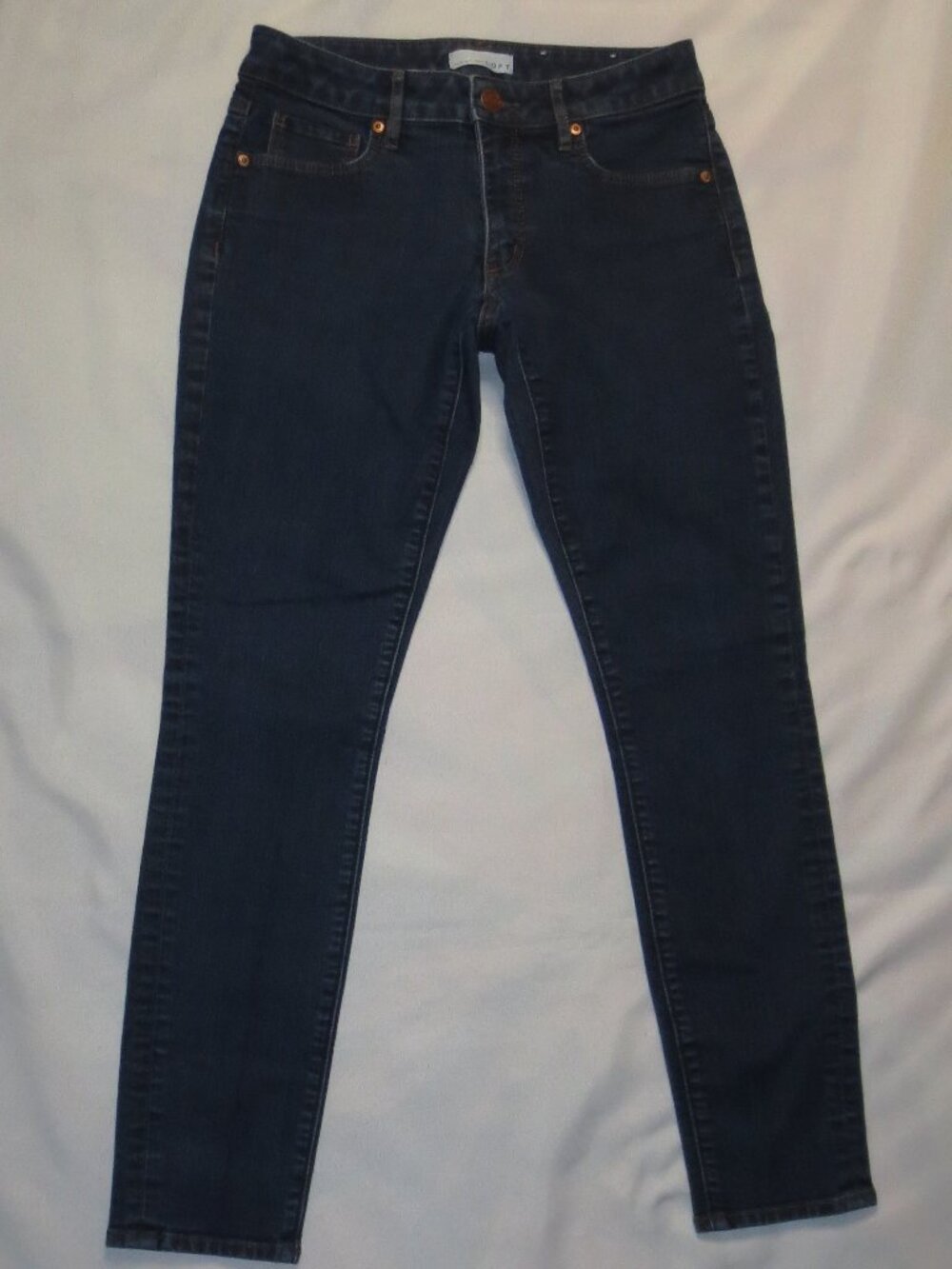 LOFT womens JEANS blue CURVY slim pockets SKINNY denim LOW RISE SIZE 2